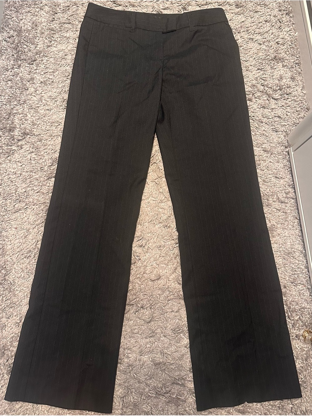 Daisy Fuentes Black Pinstripe Trousers - Straight Leg